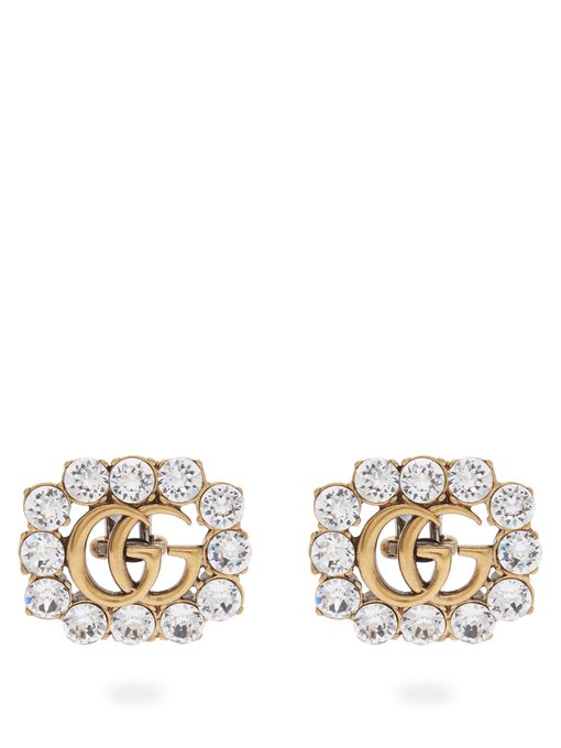 GG crystal-embellished clip earrings 