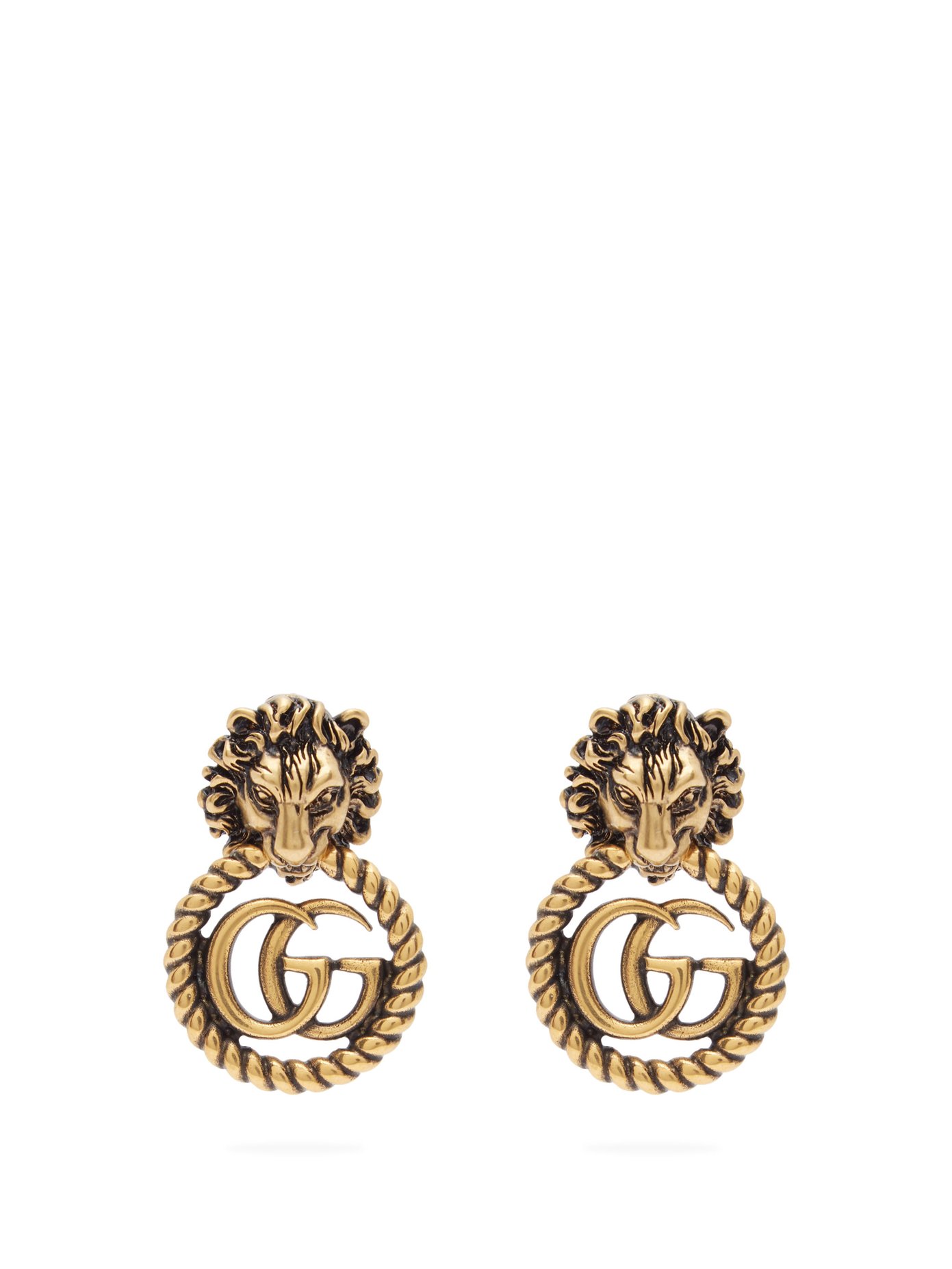 Lion-head earrings | Gucci 