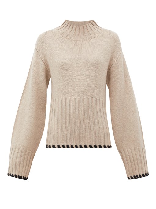 Colette whipstitched cashmere sweater 