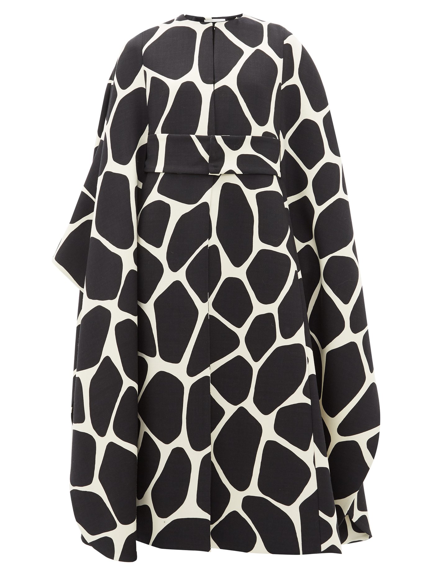 1966 giraffe-print belted wool-crepe cape by VALENTINO, available on matchesfashion.com for $3850 Heidi Klum Outerwear Exact Product 