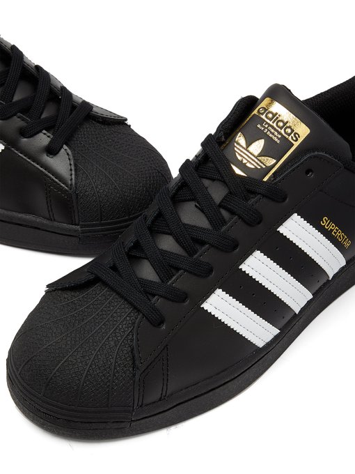 black leather trainers adidas