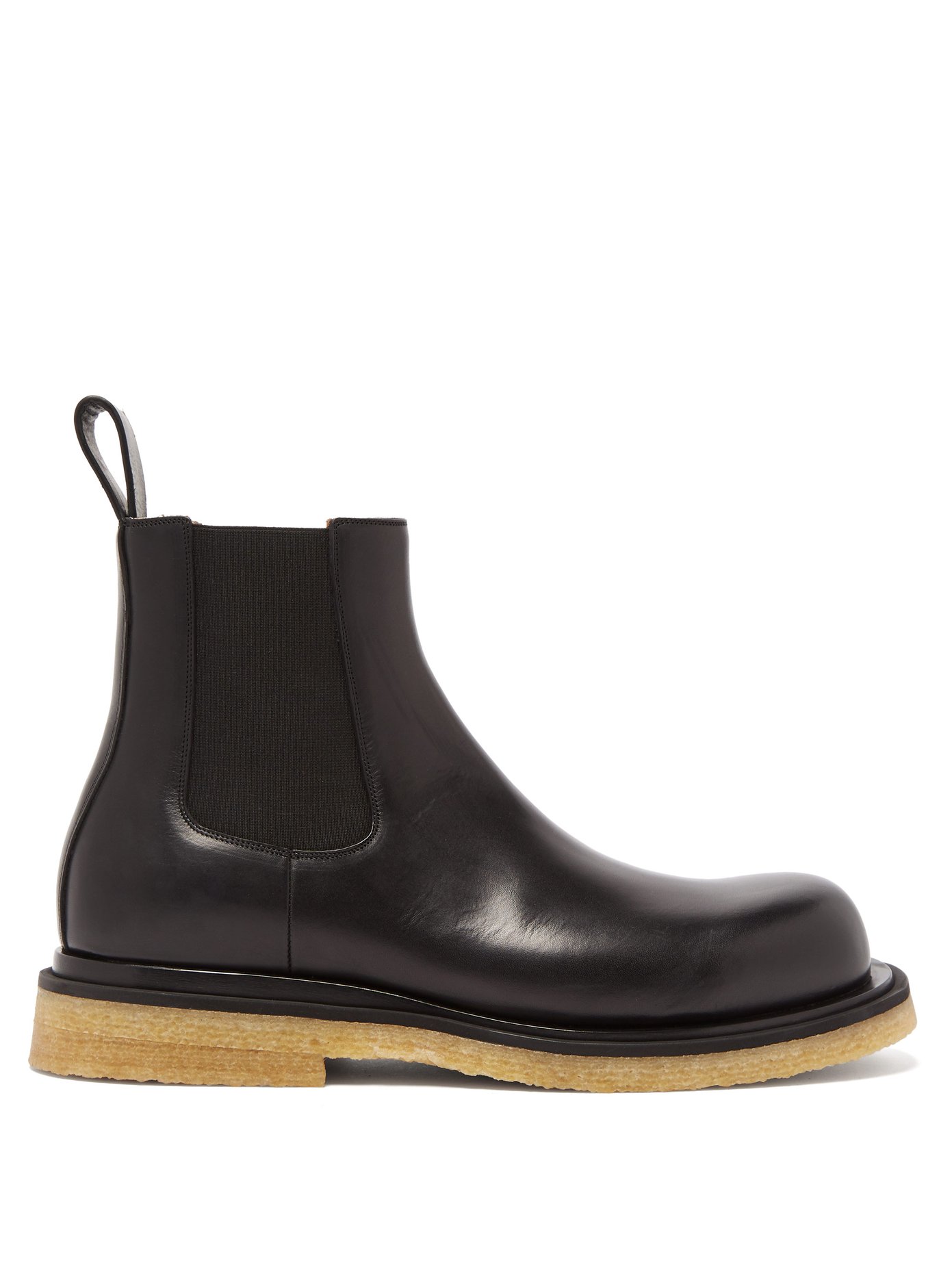 Crepe-sole leather Chelsea boots 