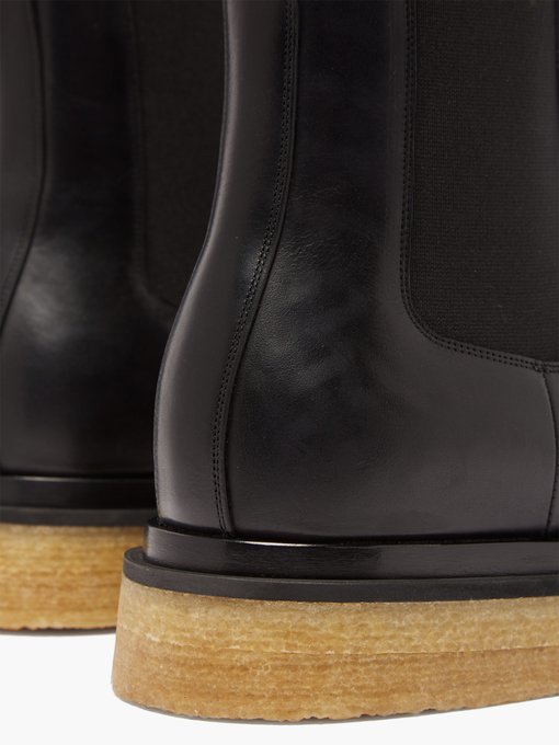 Crepe-sole leather Chelsea boots 
