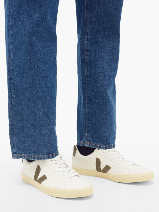 veja esplar leather and suede sneakers