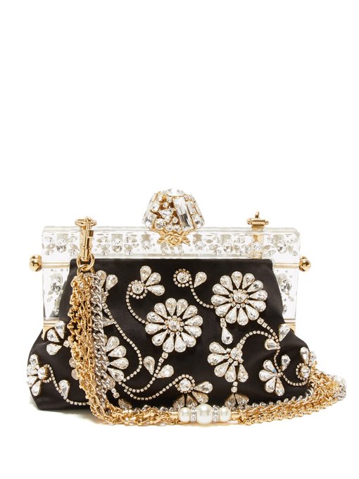 gold embellished clutch bag