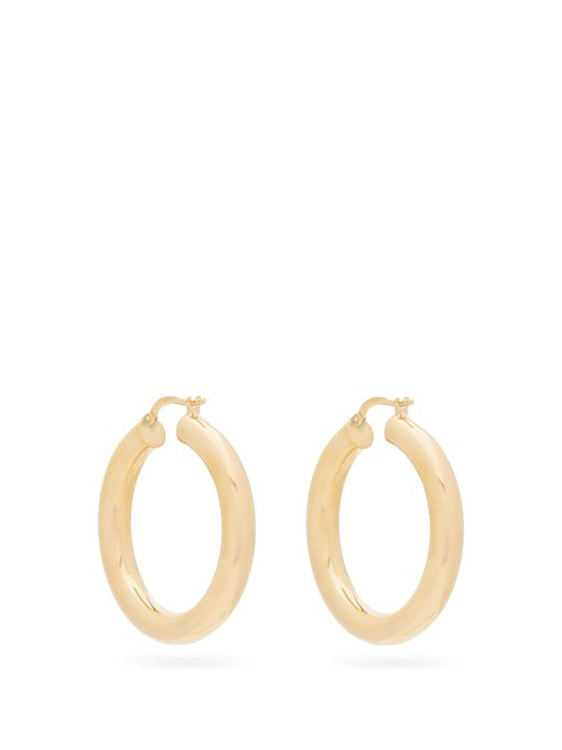 Medium gold-plated hoop earrings | Bottega Veneta | MATCHESFASHION UK