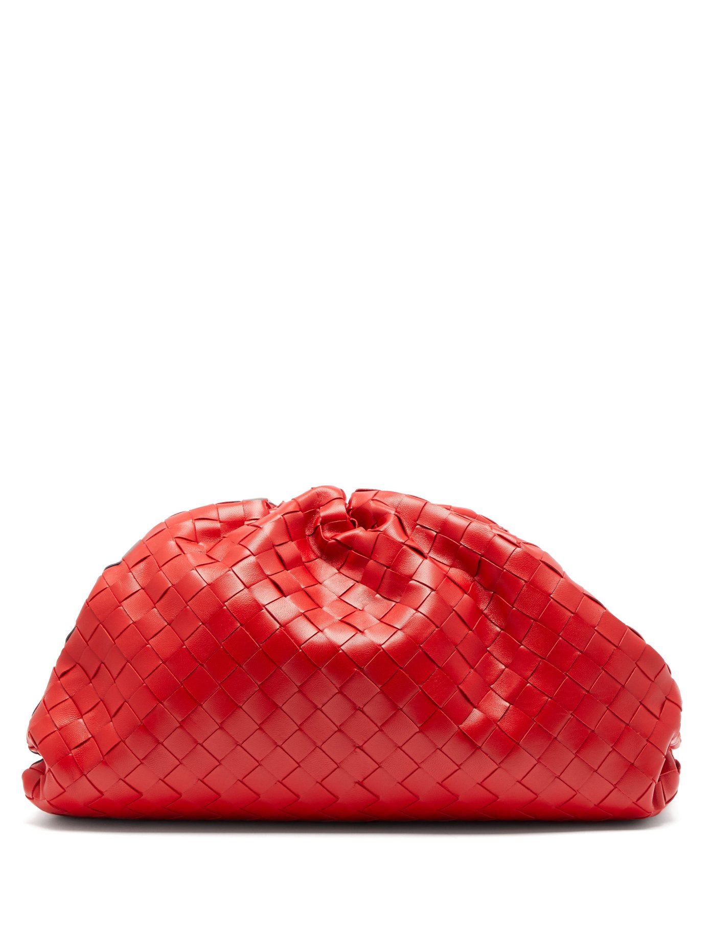 large red clutch bag