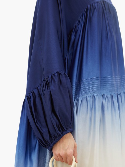 ombre silk dress