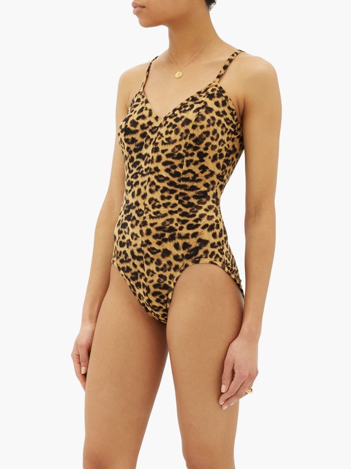 norma kamali leopard swimsuit