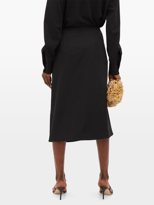 Draped wool-twill midi skirt | Bottega Veneta | MATCHESFASHION UK
