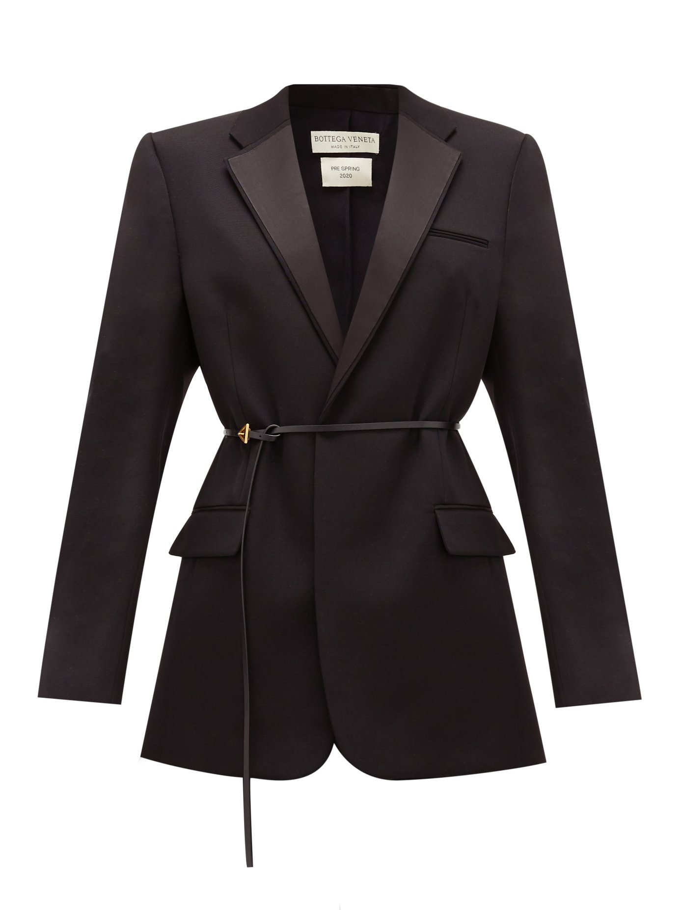 Bottega Veneta Oversized Grain De Poudre Tuxedo Jacket In Black | ModeSens