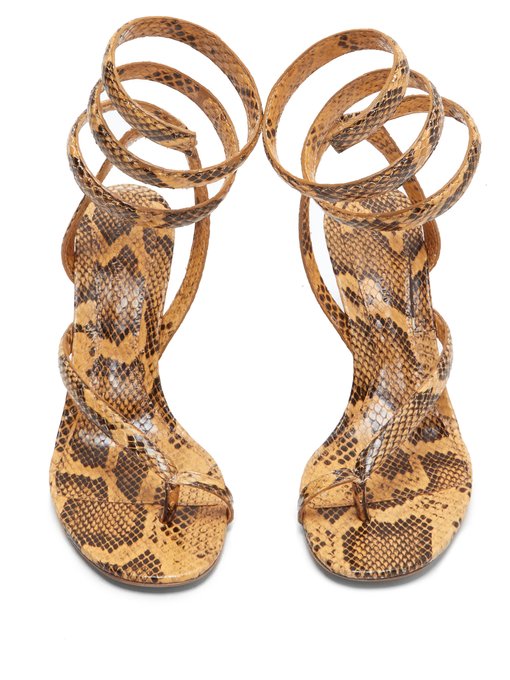 snake wrap sandals