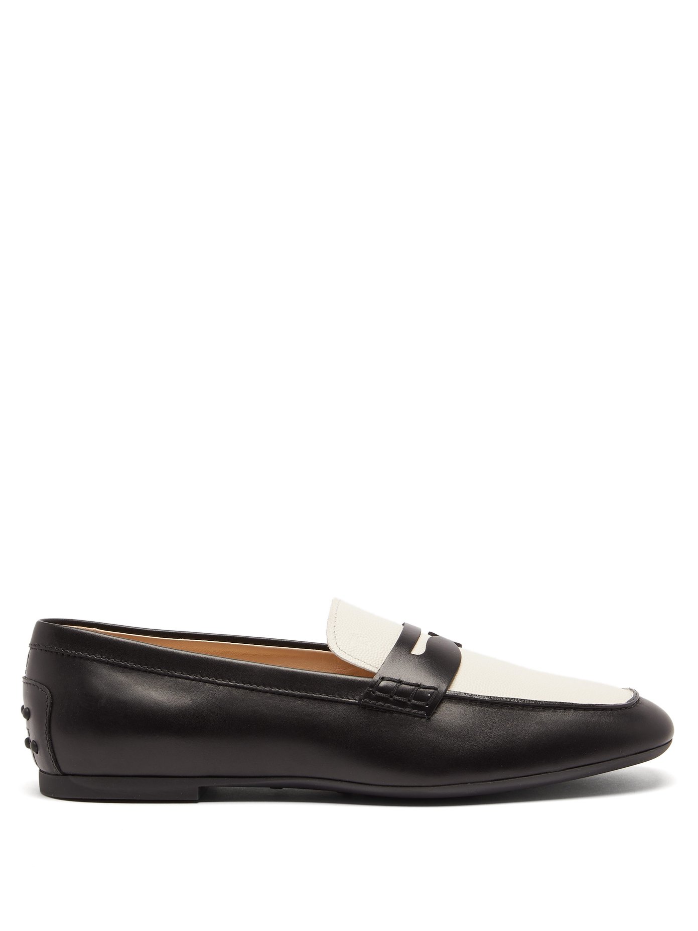 Square-toe leather loafers | Tod's 