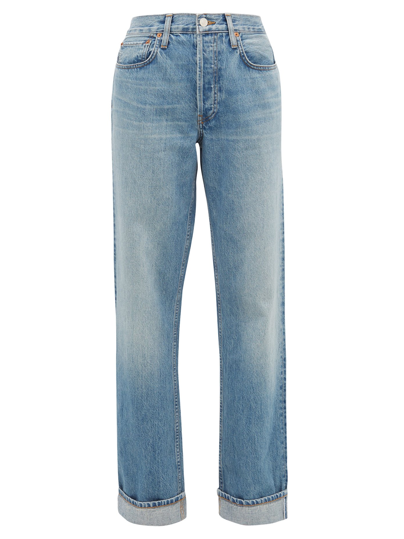 loose fit straight leg jeans