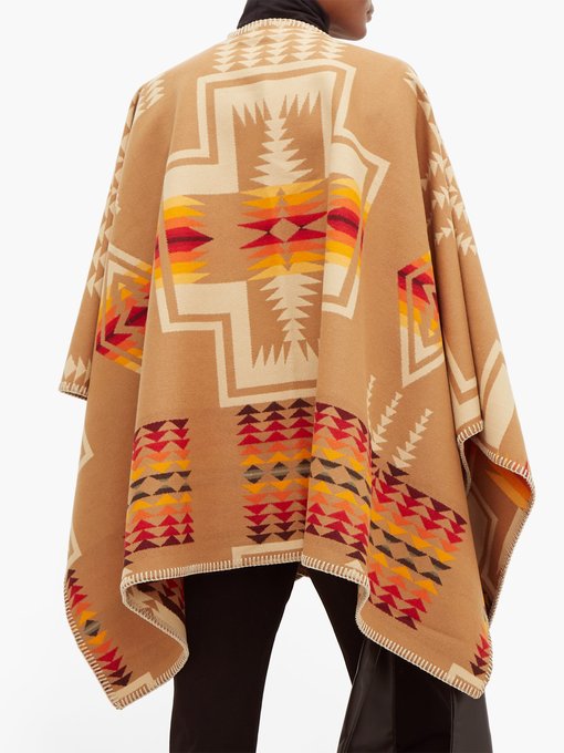 Harding geometric-jacquard wool-blend cape | Pendleton | MATCHESFASHION UK