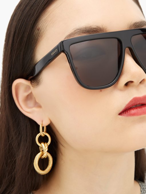 Flat top acetate sunglasses | Gucci 