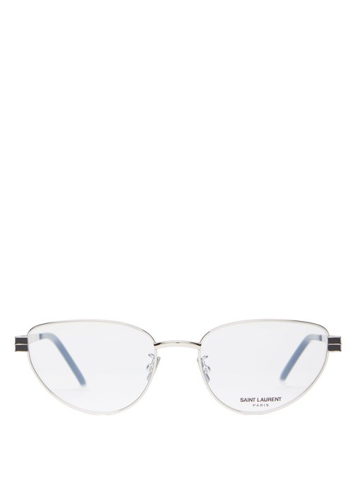 Lunettes De Vue En Metal A Monture œil De Chat Saint Laurent Matchesfashion Fr