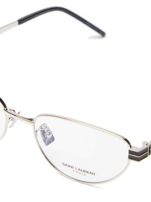 Lunettes De Vue En Metal A Monture œil De Chat Saint Laurent Matchesfashion Fr