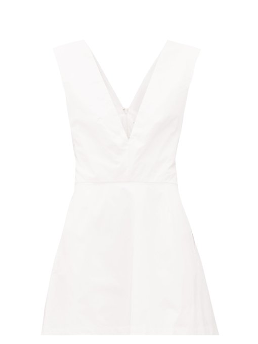 white cotton playsuit