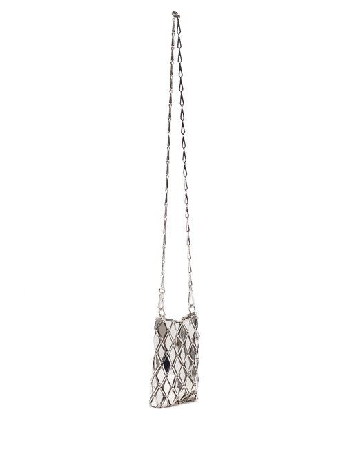 cross body bag with silver chain