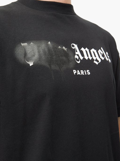 palm angels sprayed logo t shirt