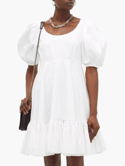 puff sleeve cotton dress