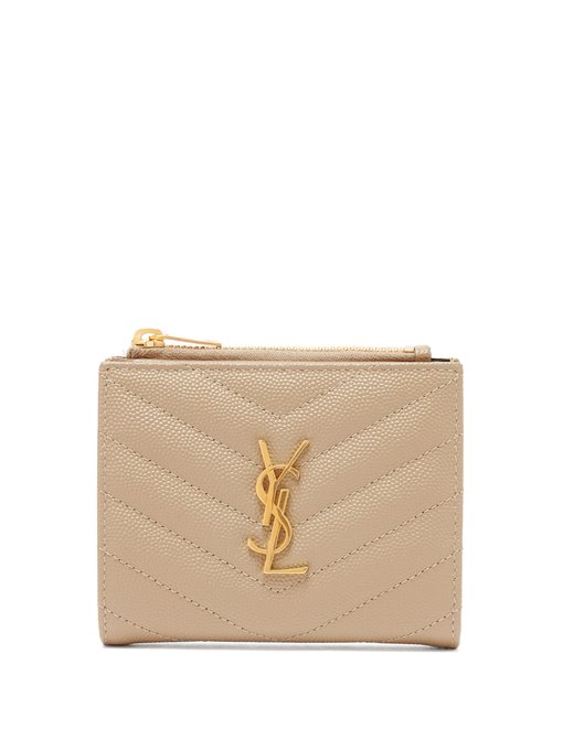 ysl monogram quilted wallet