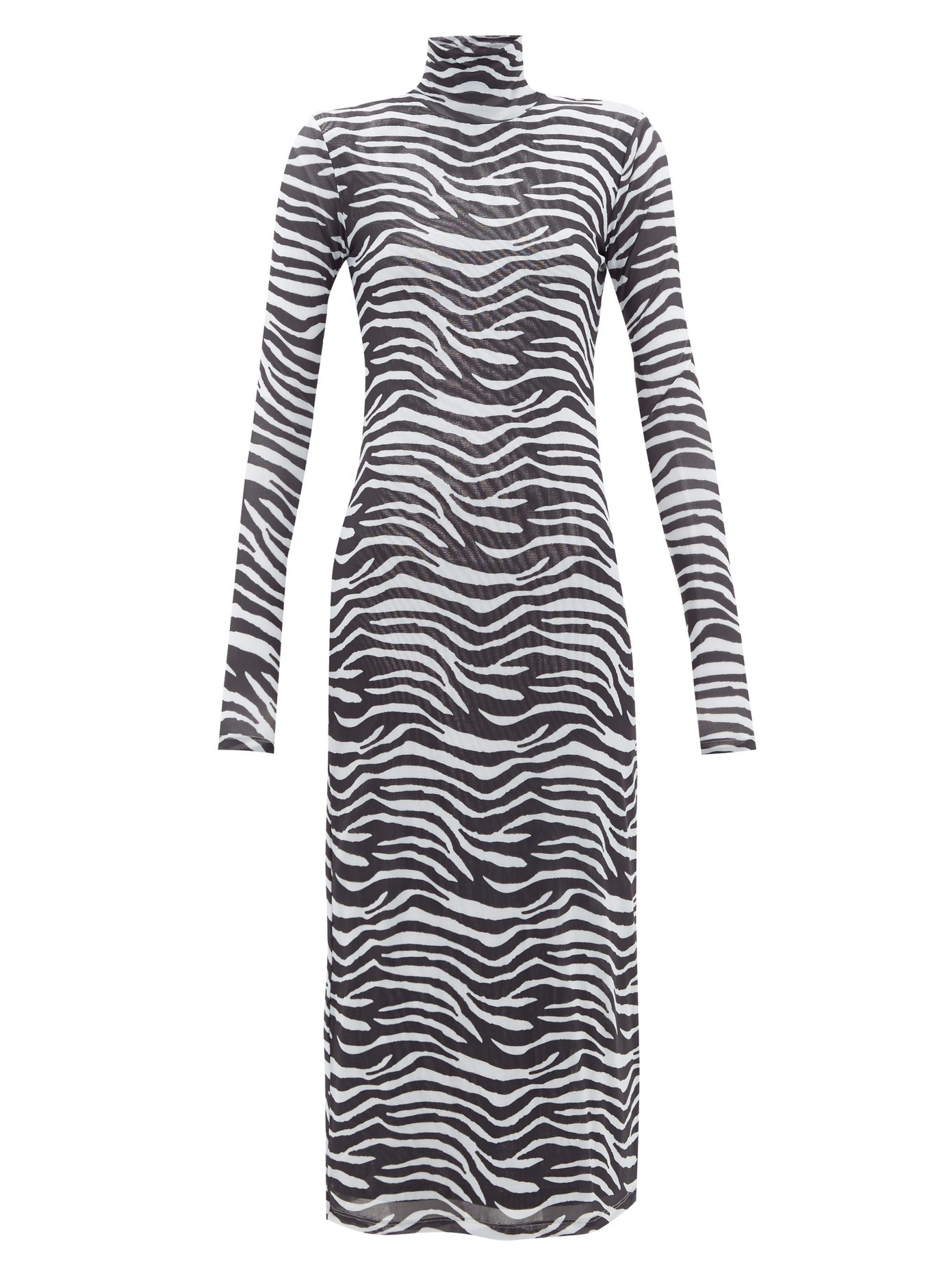 zebra midi dress