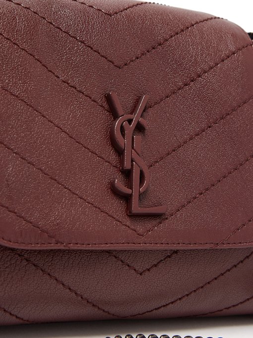 Saint Laurent Nolita small chevron-stitched leather shoulder bag