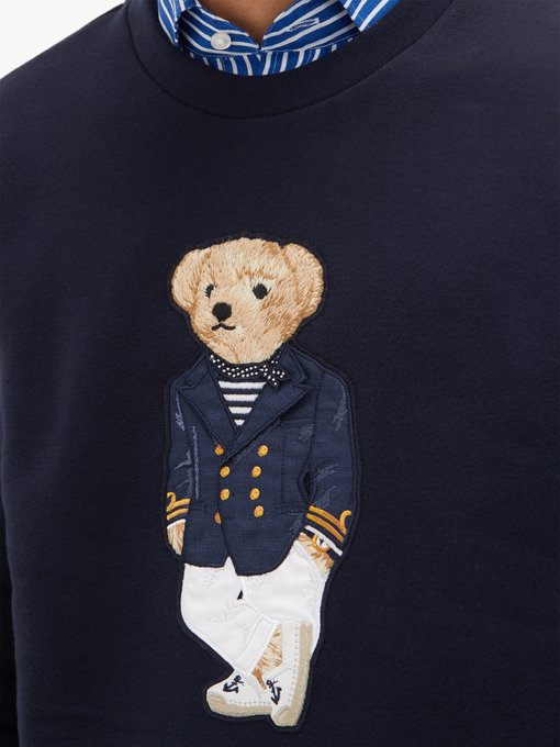Polo Bear-embroidered cotton-blend 