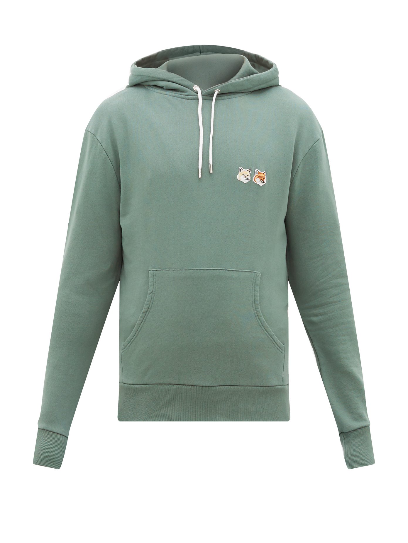 fox hooded sweatshirt green