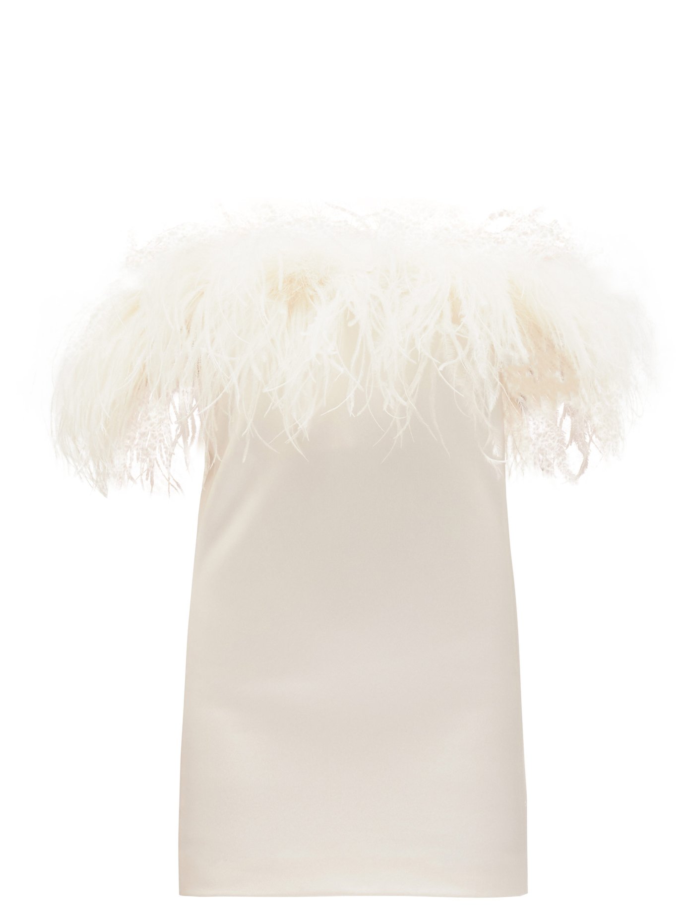feathers linen dress