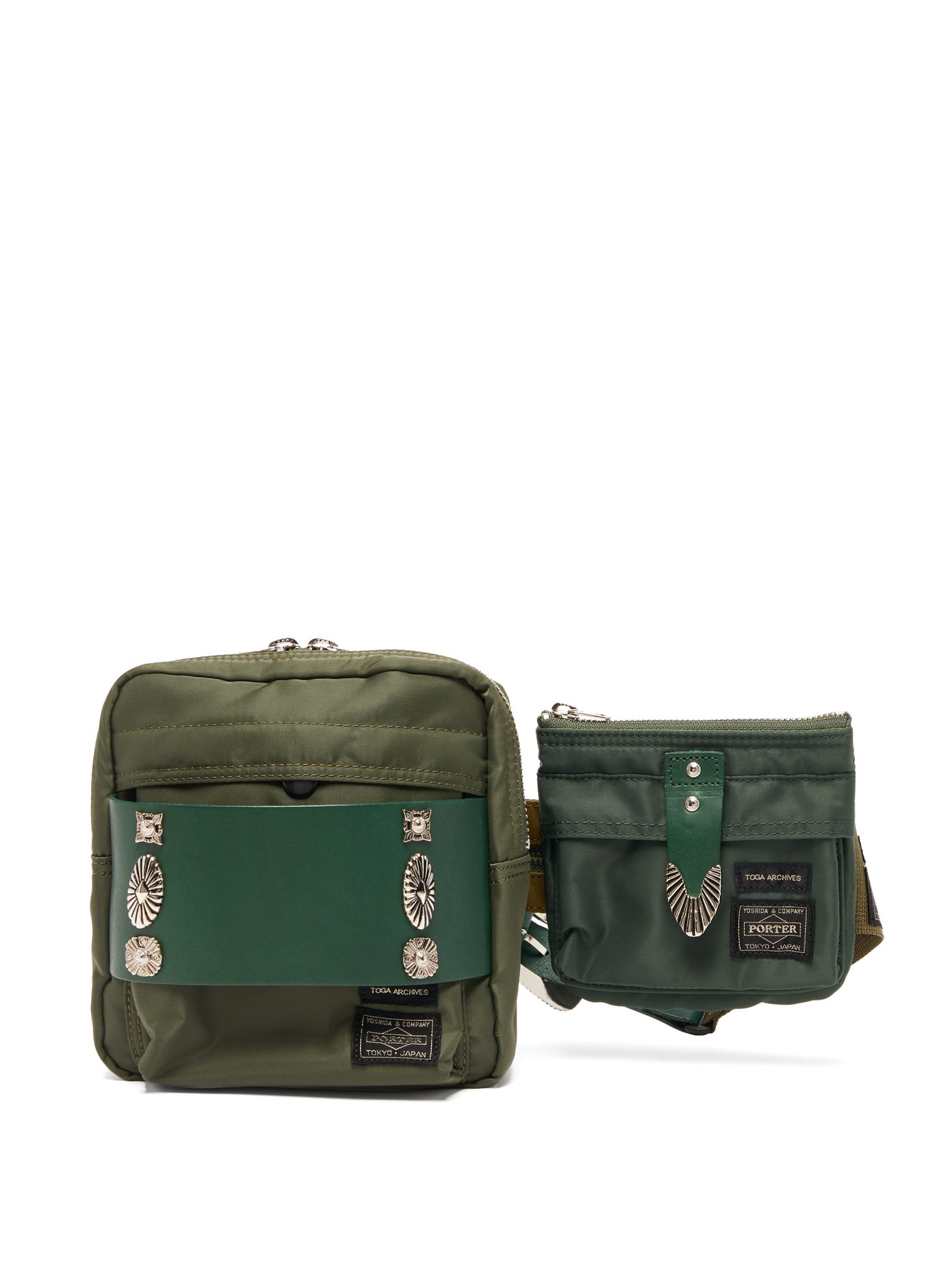 X Porter Logo-patch Technical Belt Bag In Khaki