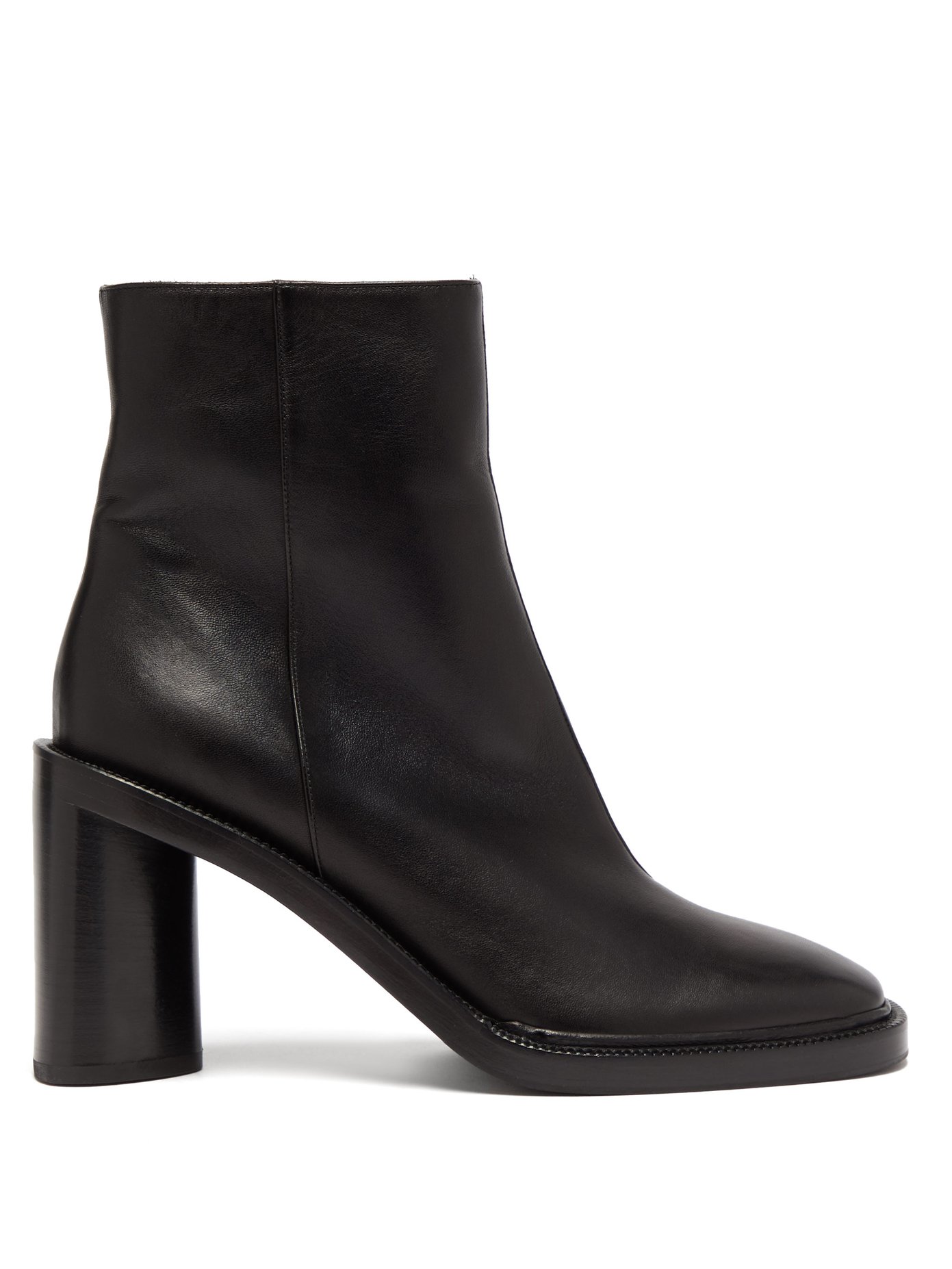 flat ankle boots with toe cap detail