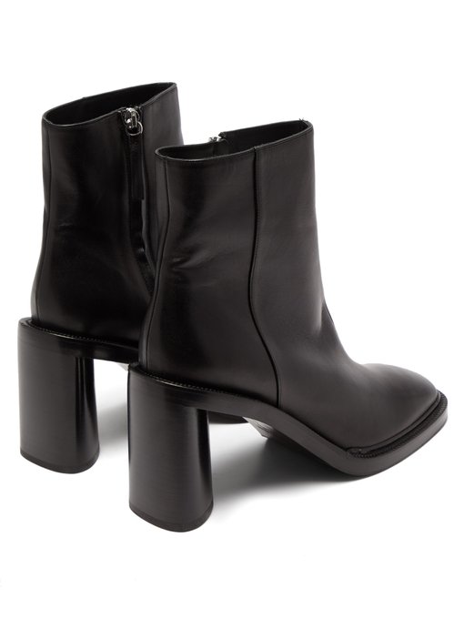 black square toe ankle boots