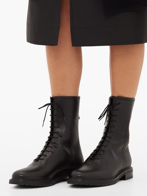 combat boot leather