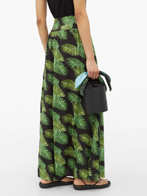 palm tree maxi skirt