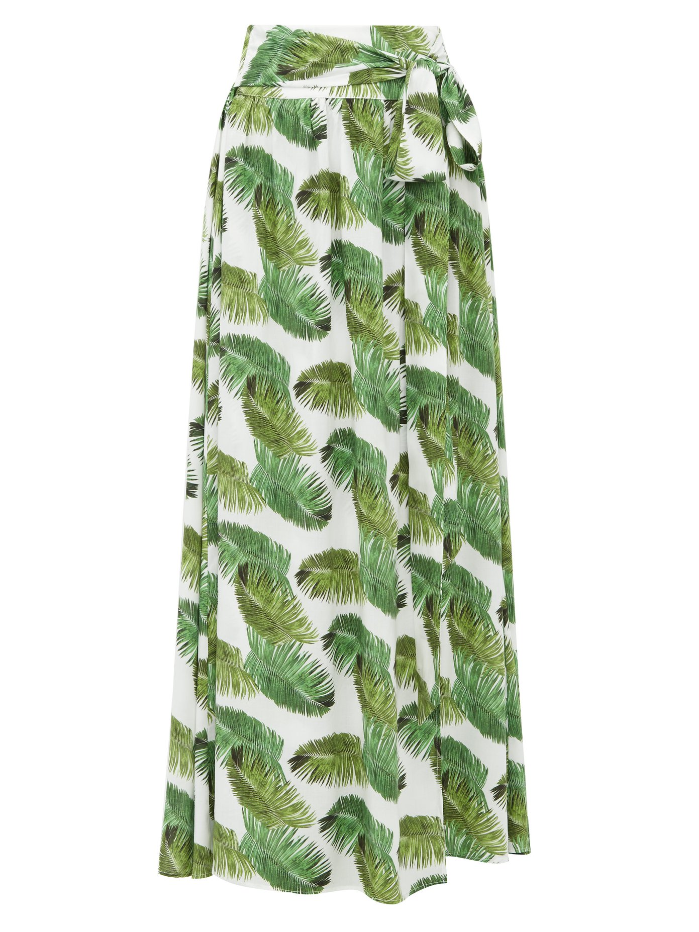 palm tree maxi skirt