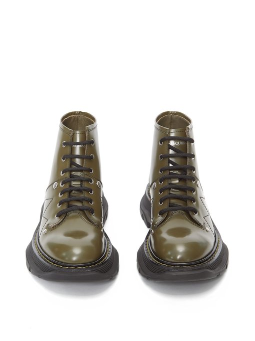 alexander mcqueen lace up boots