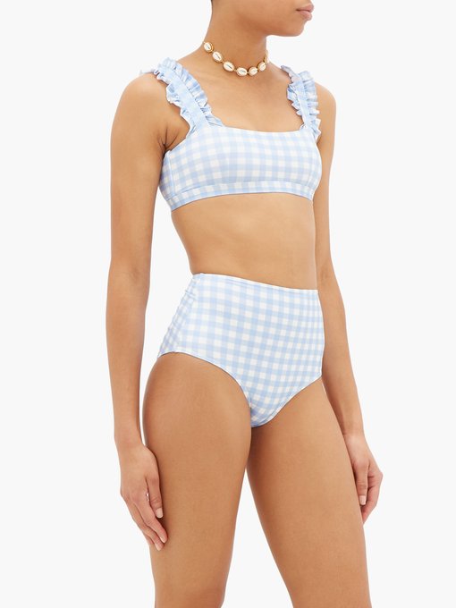 gingham bathing suit top