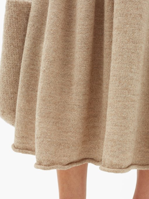 Tiered alpaca-blend midi skirt | Lauren 