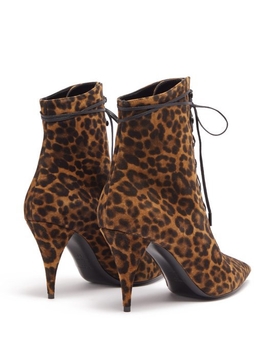 leopard print lace up boots