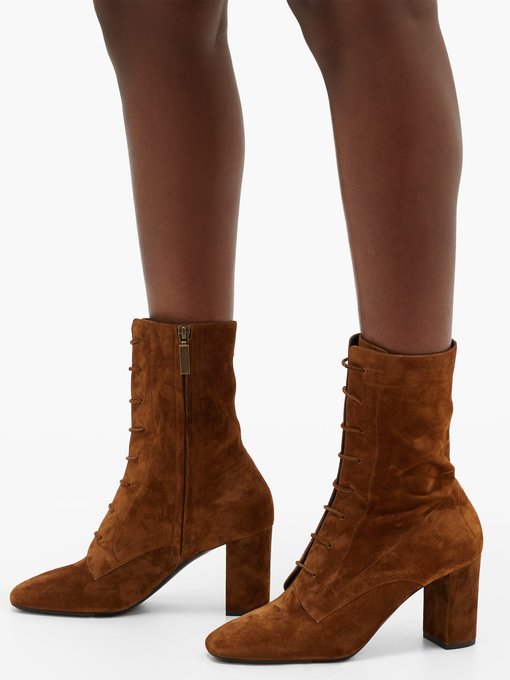 lace suede boots