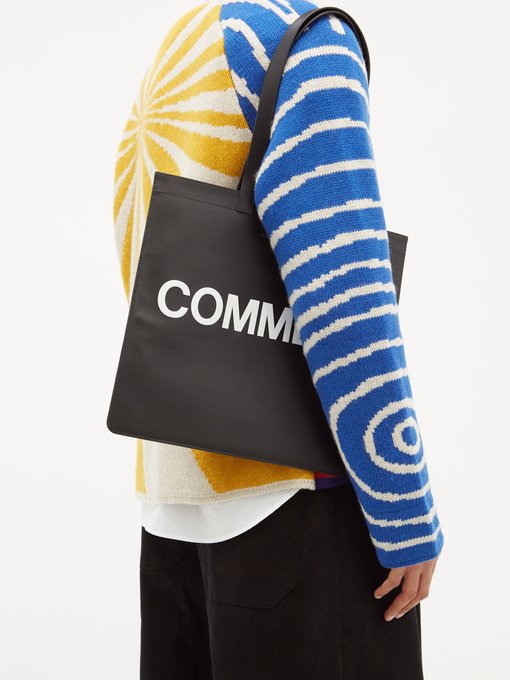 Logo-print leather tote bag | Comme des Garçons Wallet | MATCHESFASHION UK