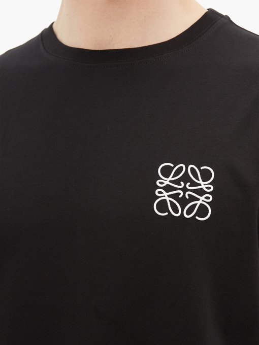 Anagram-embroidered cotton-jersey T 