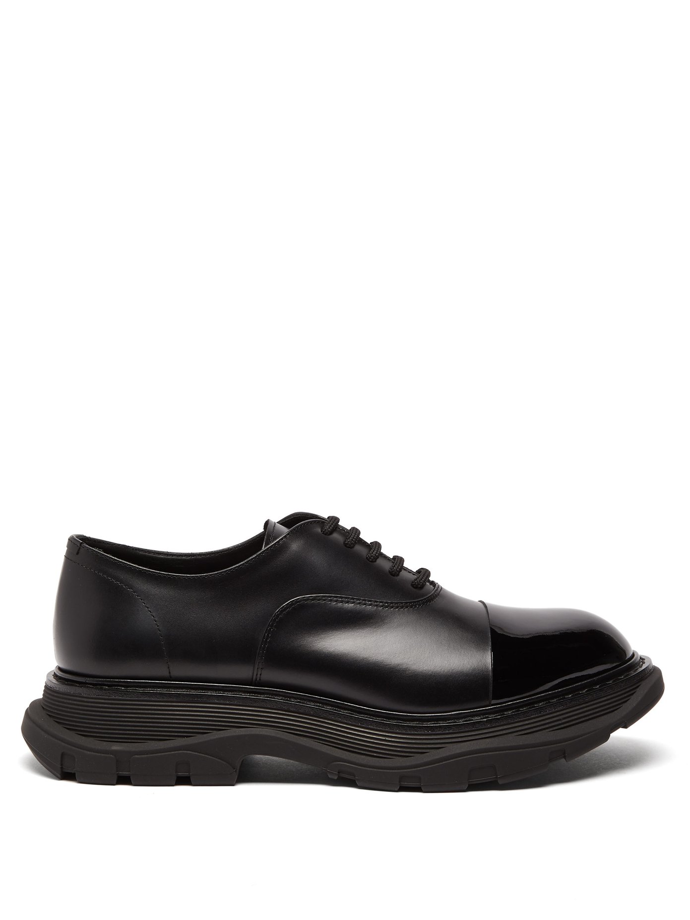 Tread chunky-sole leather oxford shoes 