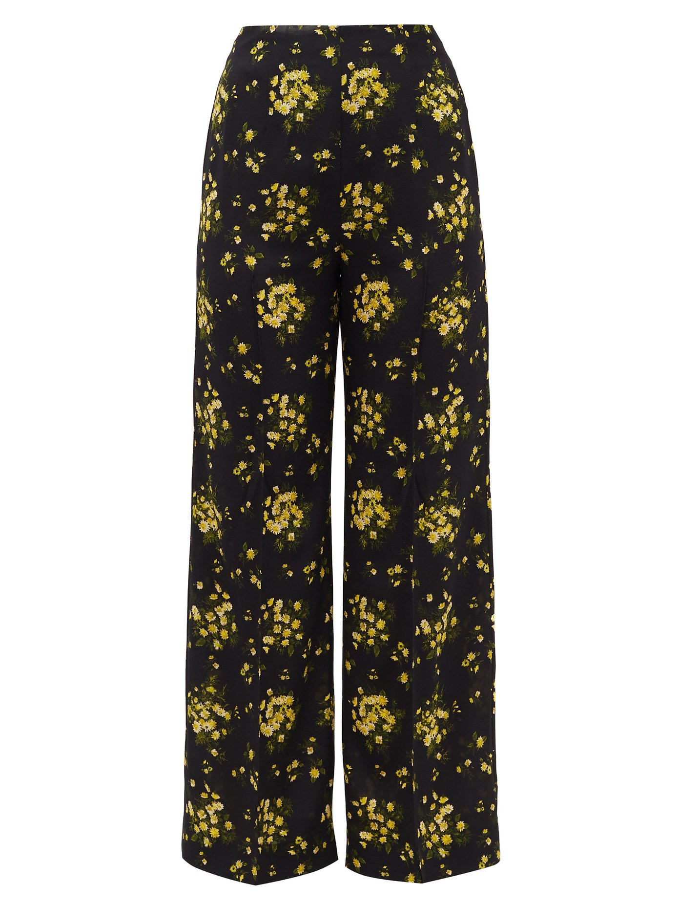 Emilia Wickstead Hullini floral-print crepe wide-leg trousers