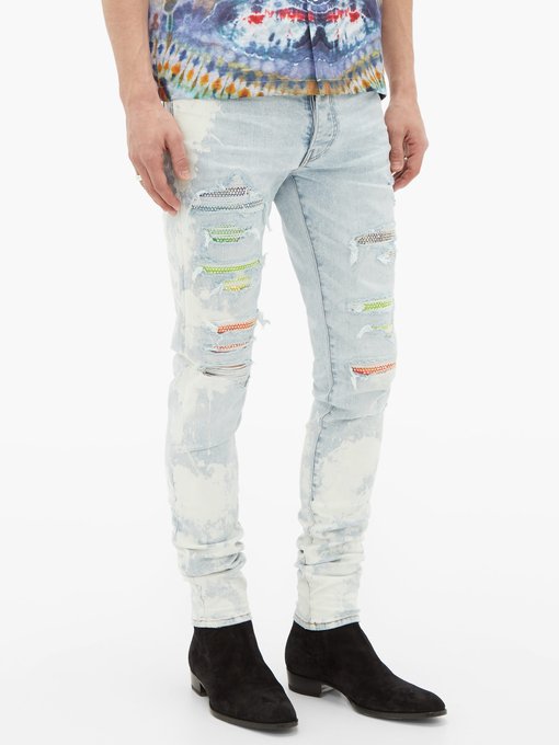 amiri rhinestone jeans