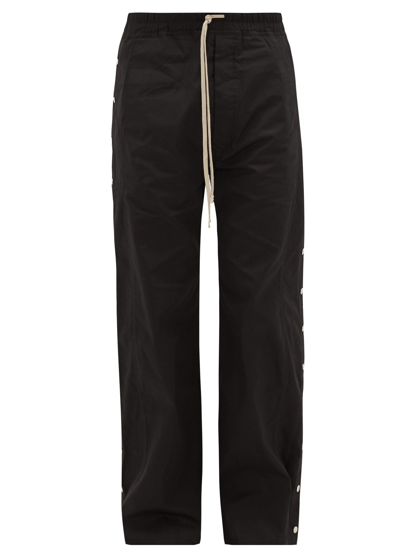 Rick Owens Drkshdw Snap Button Cotton Ripstop Pants in Black for Men