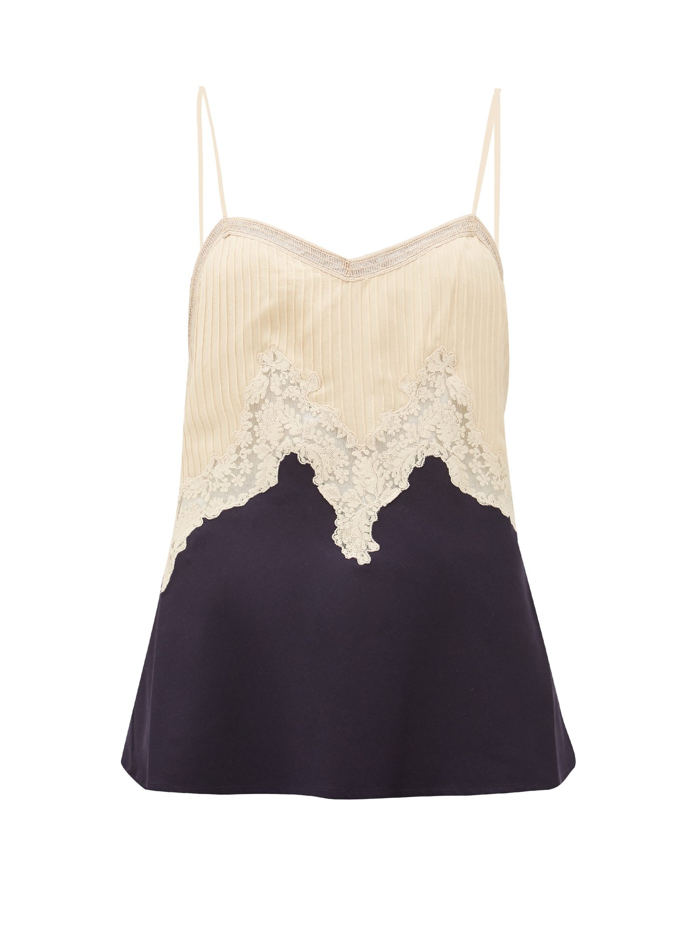 silk and lace cami top